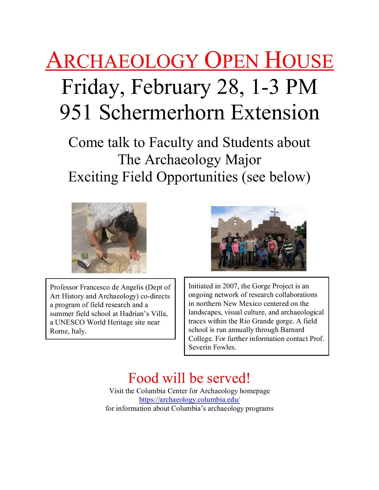Archaeology Open House