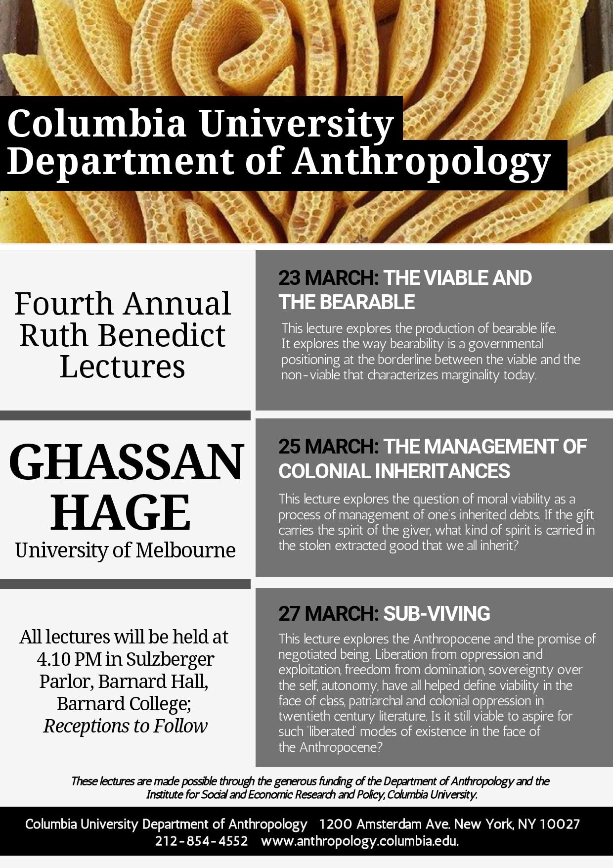 Ruth Benedict Lecture Series