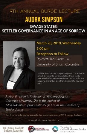 Poster for the event with summary text and a headshot of the speaker.