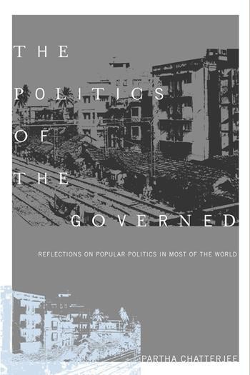 Book cover depicting a high contrast photograph of block of building.