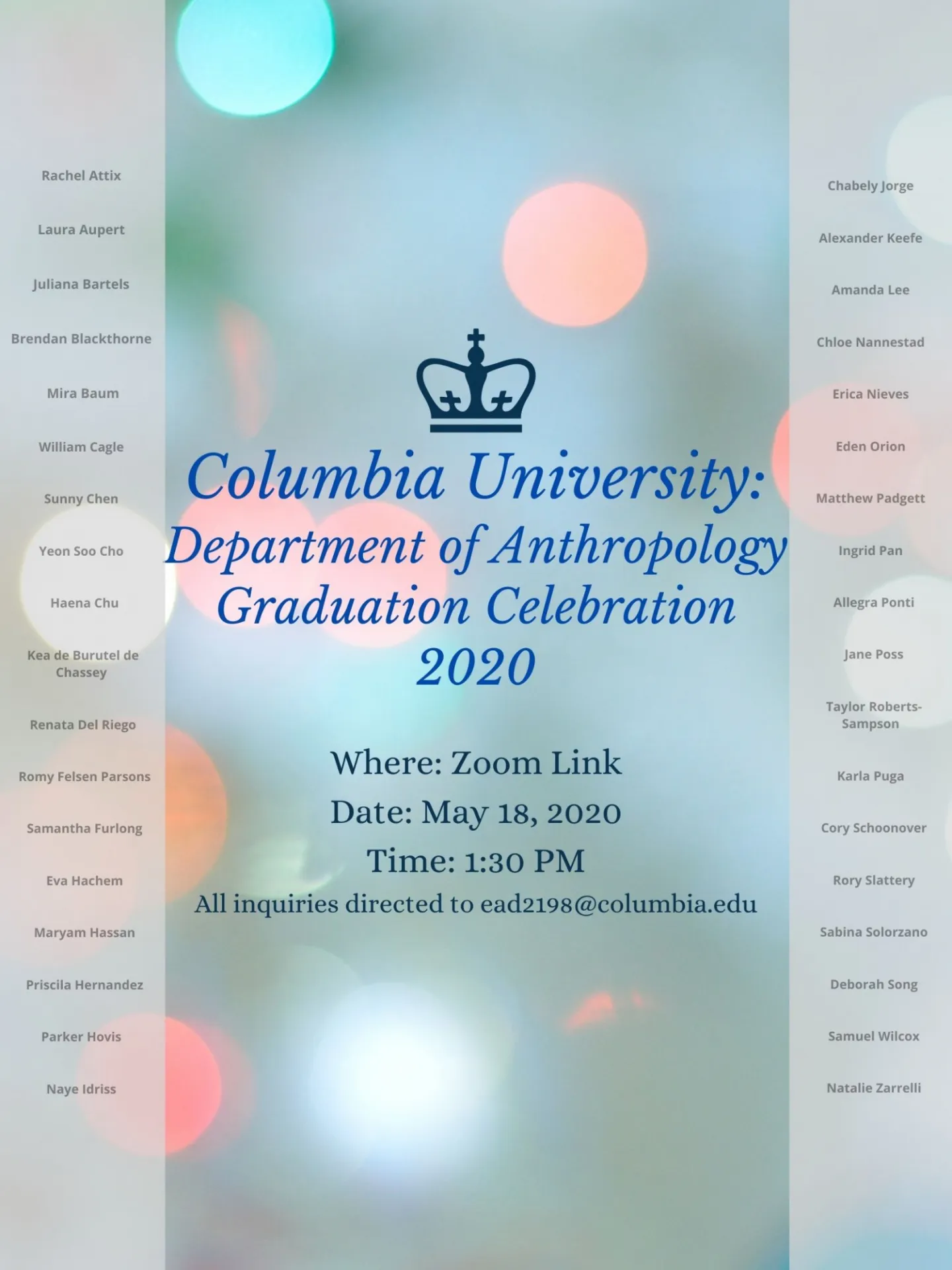 Anthropology Graduation Celebration