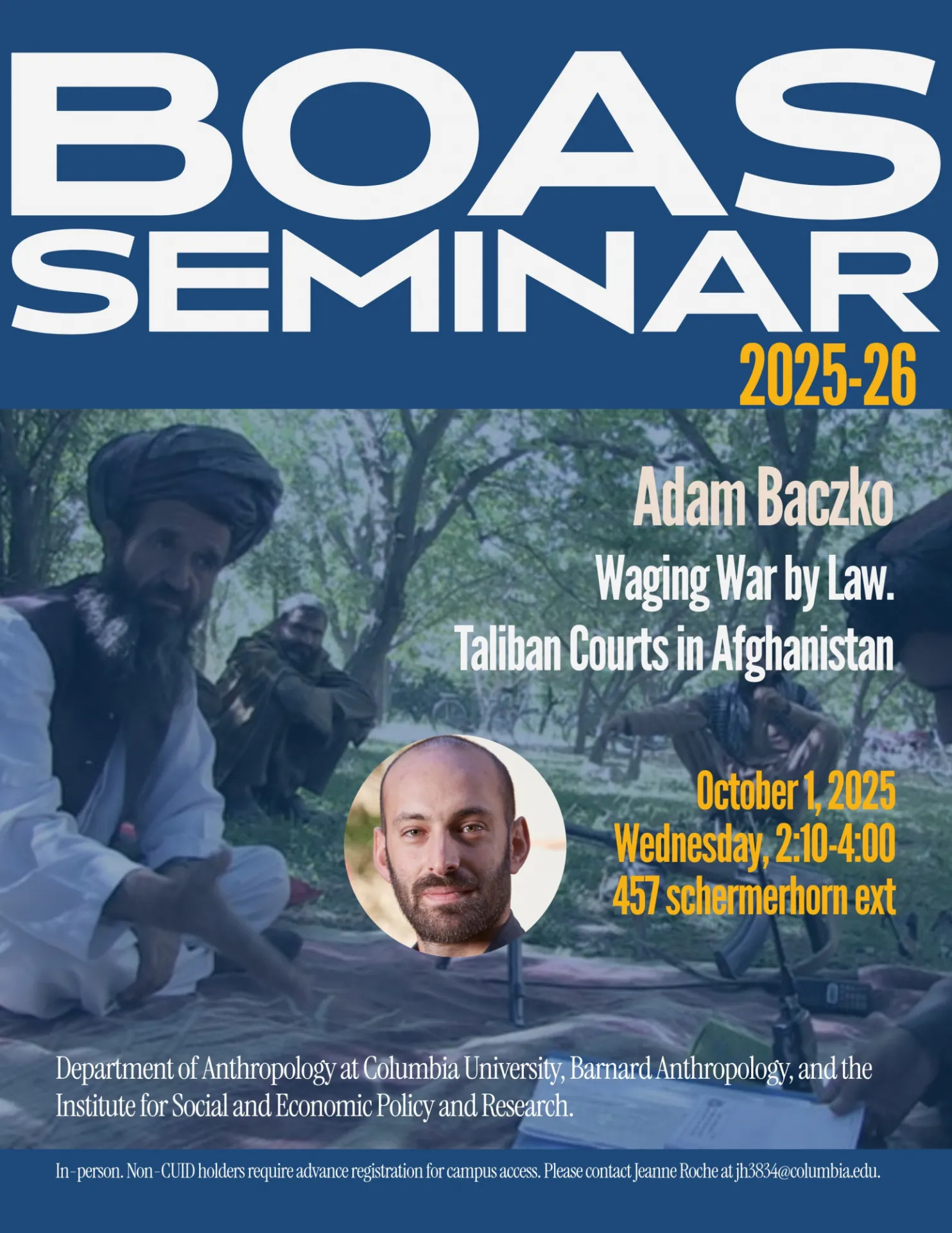 Poster: Boas Seminar, Adam Baczko, October 1