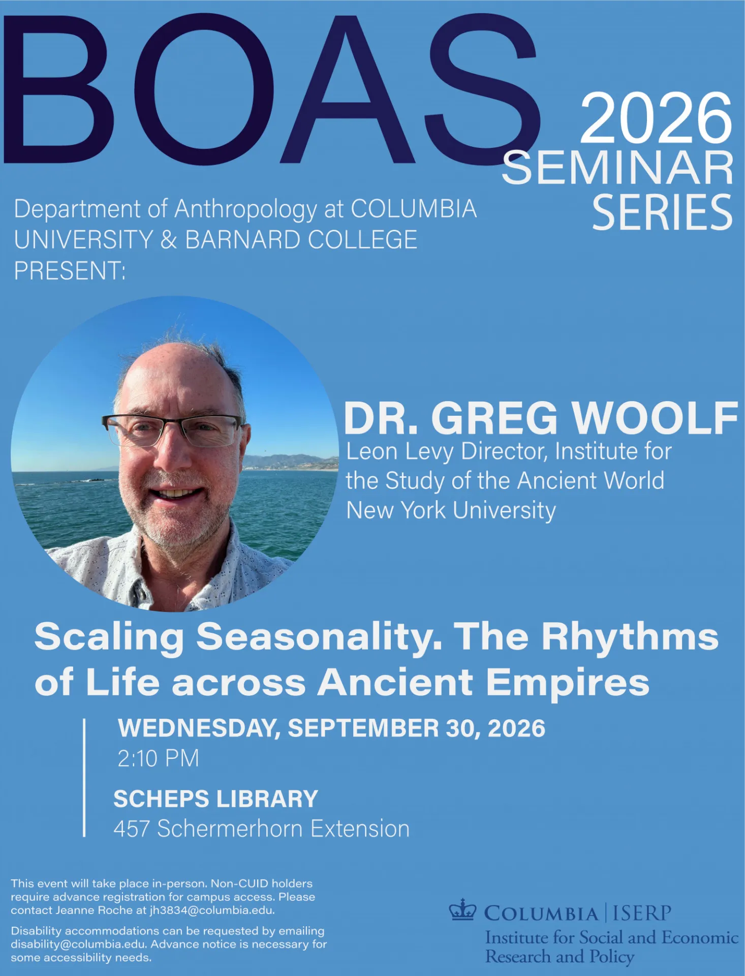 Boas Seminar Flyer: Greg Woolf