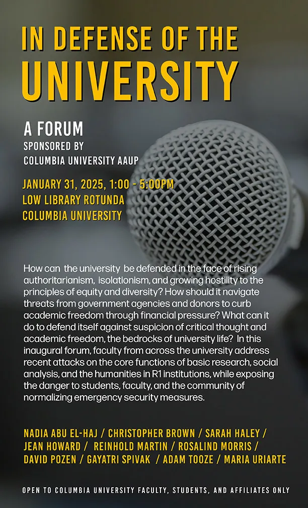 poster: In Defense of the University