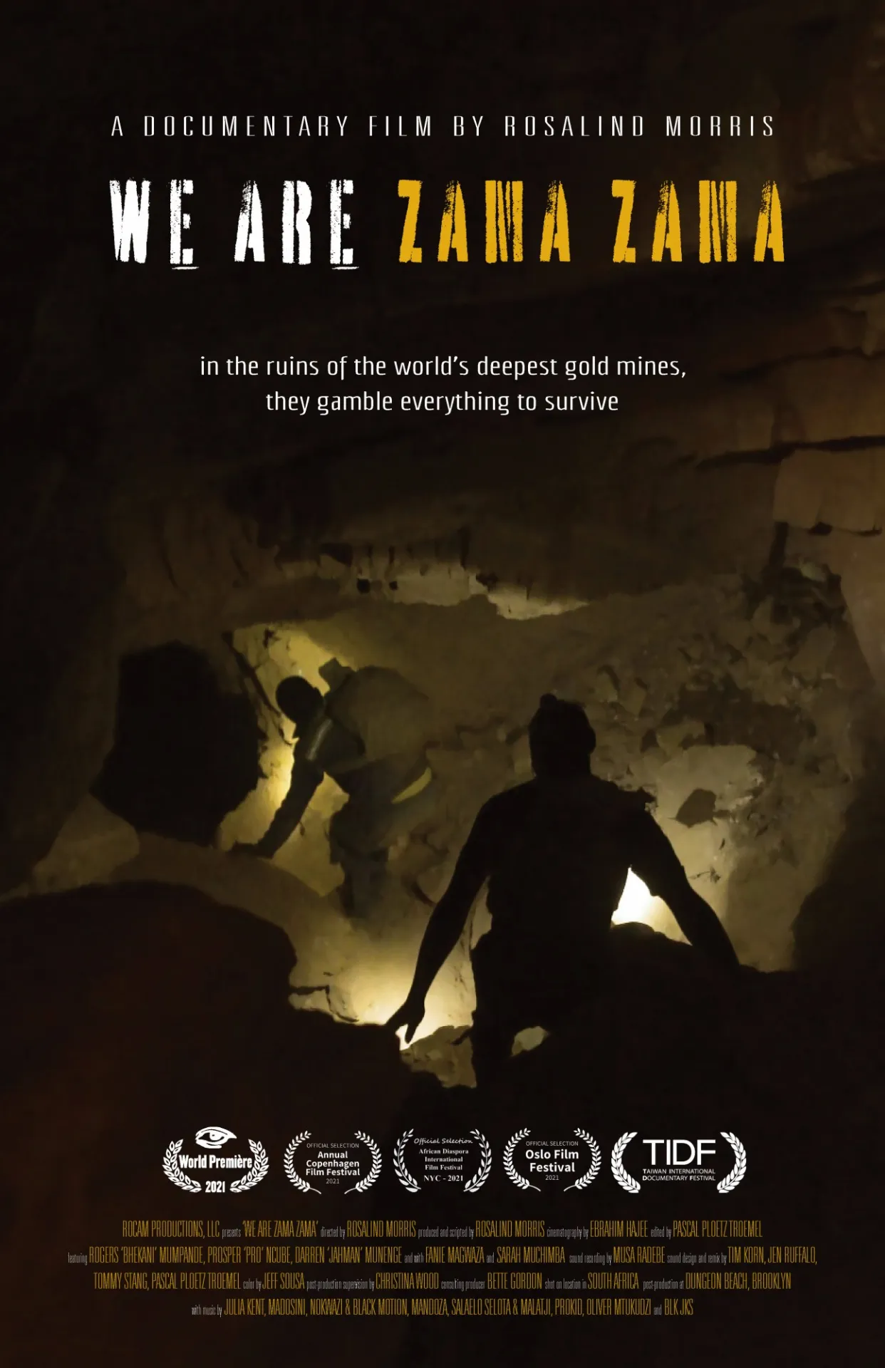 Poster for We are Zama Zama with laurels