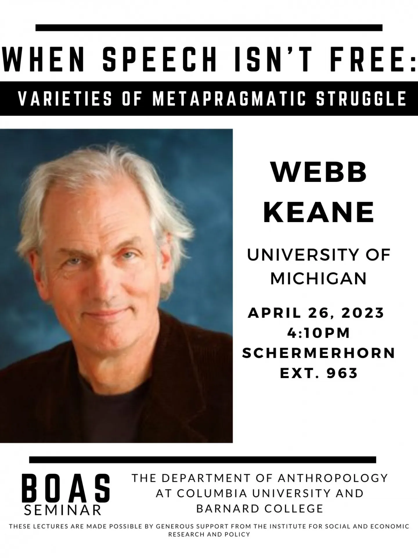 webb keane poster