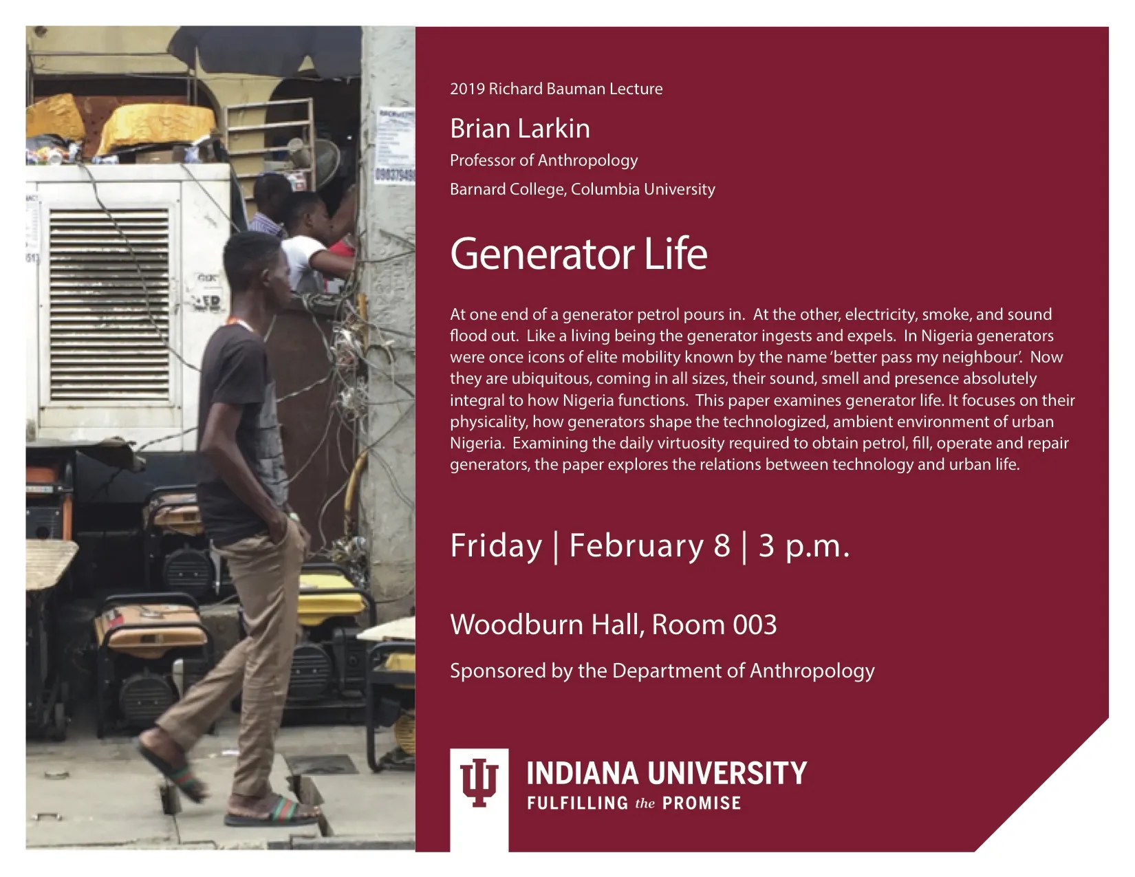 Poster for the event with summary text.
