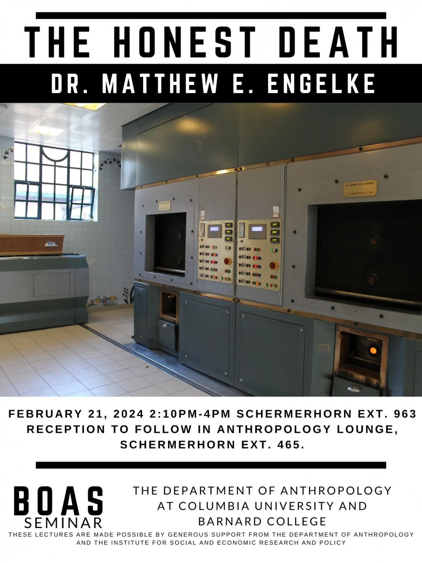 The Honest Death- Matthew E. Engelke Flyer 