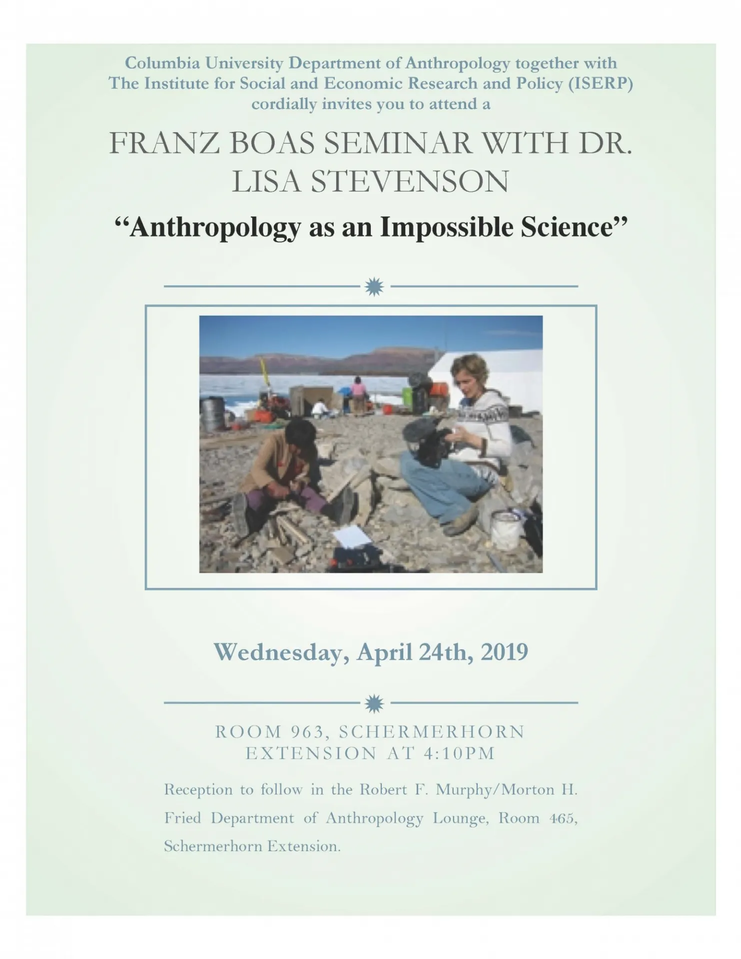 Lisa Stevenson event poster