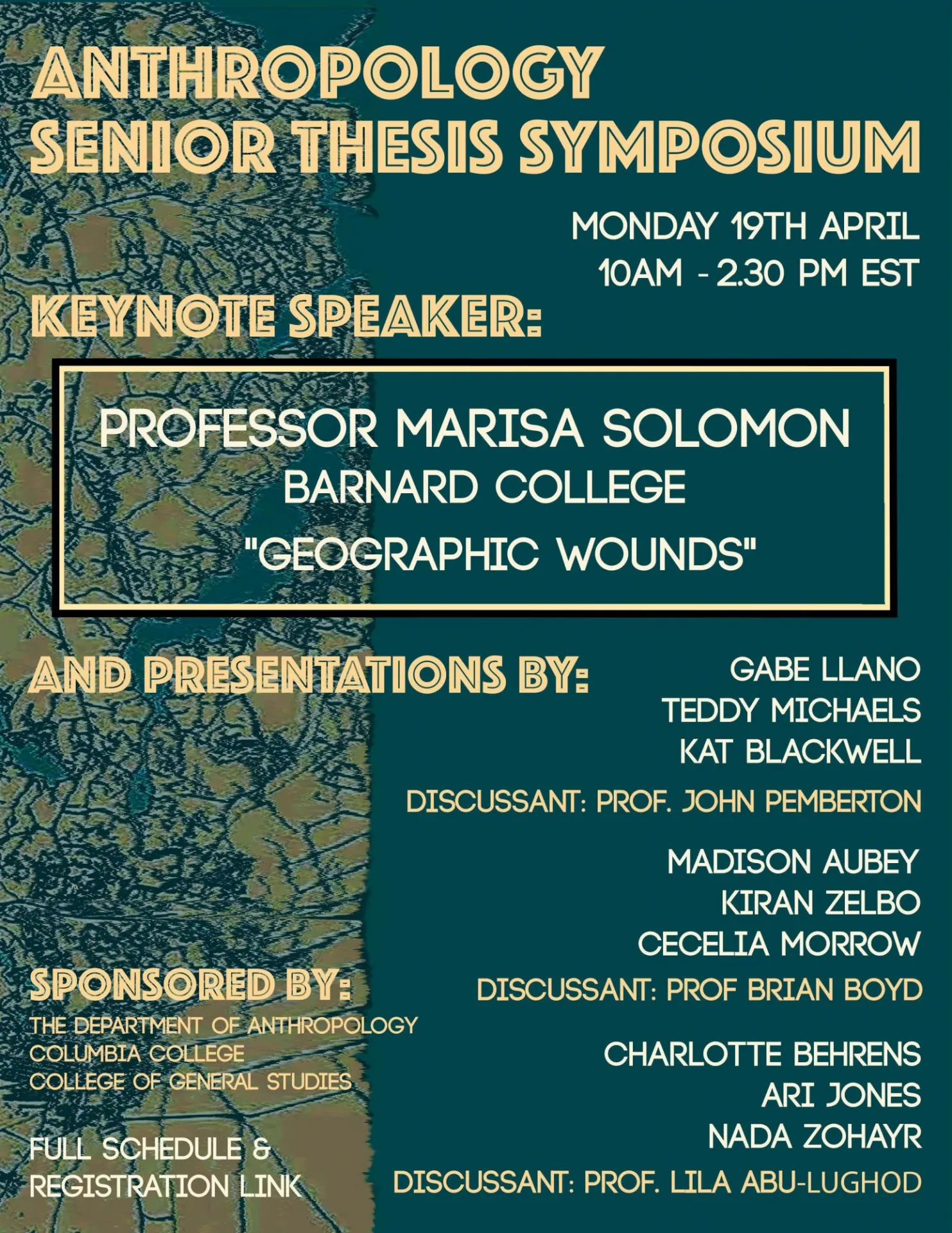 Anthropology Senior Thesis Symposium postser