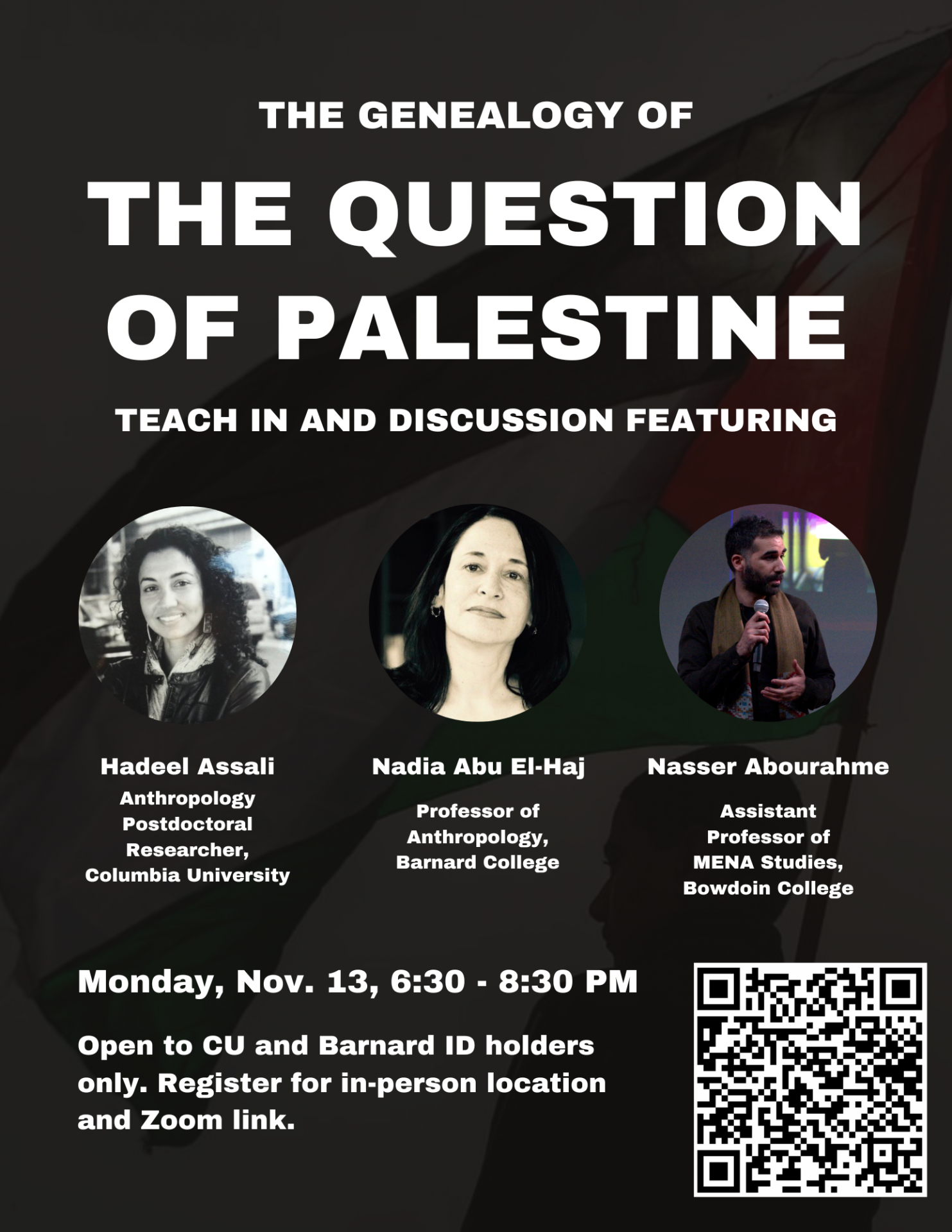 The Genealogy of the Question of Palestine: Teach-In and