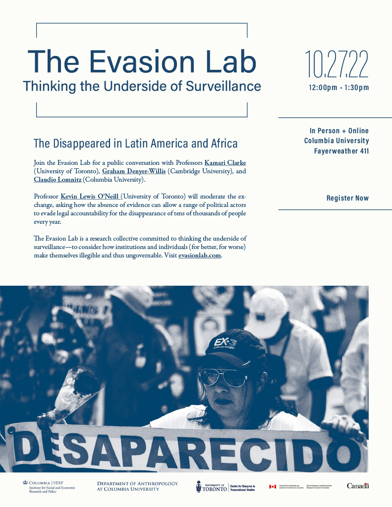 poster for "The Disappeared in Latin American and Africa"