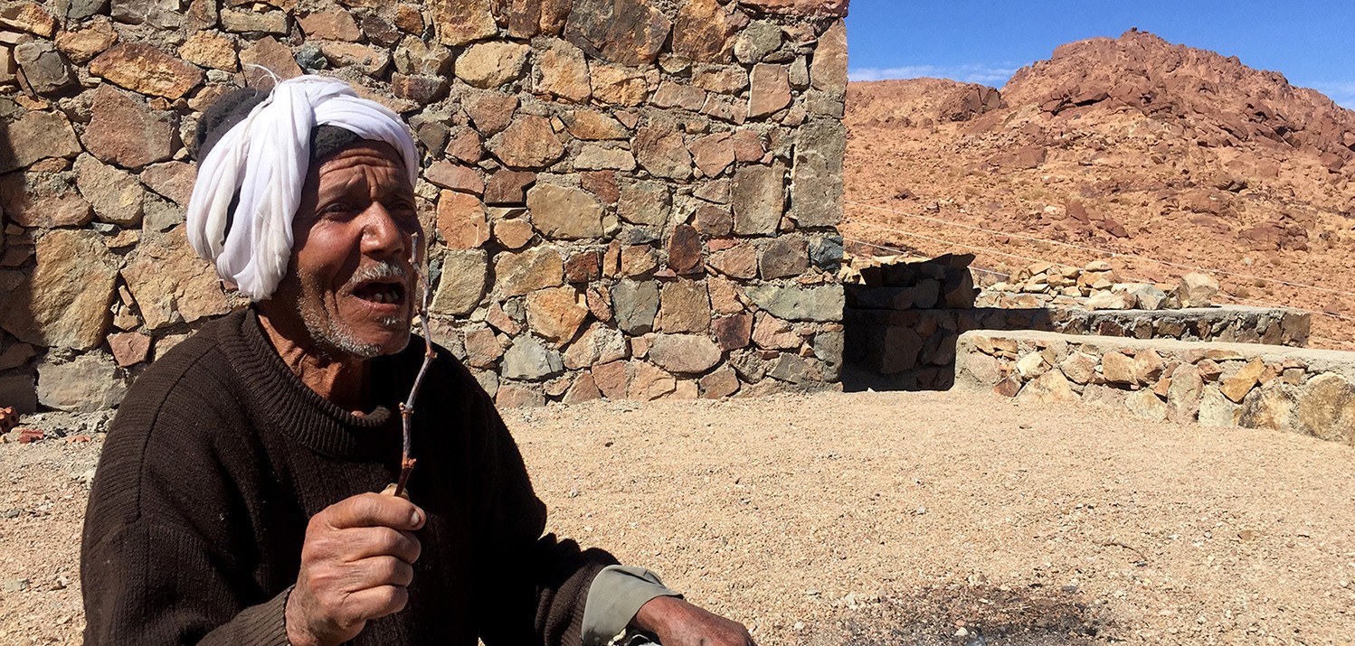 Old man on Mount Sinai