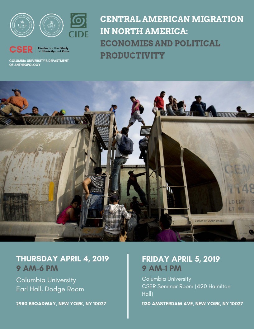 Central American Migration in North America: Economies and Political Productivity event poster