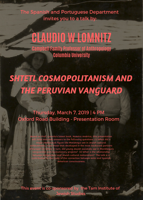Lomnitz Talk Poster Poster for the event with summary text.