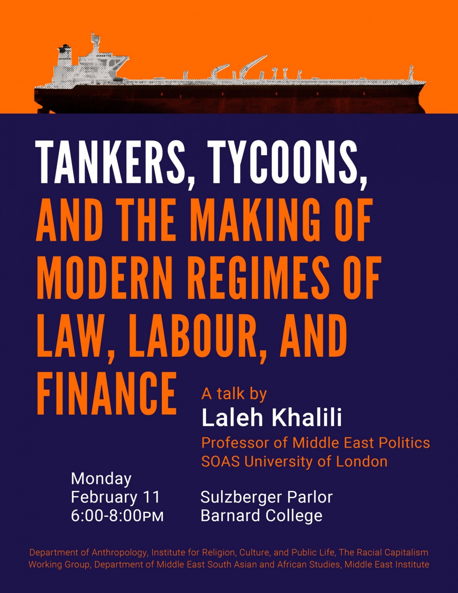 Laleh Khalili event poster
