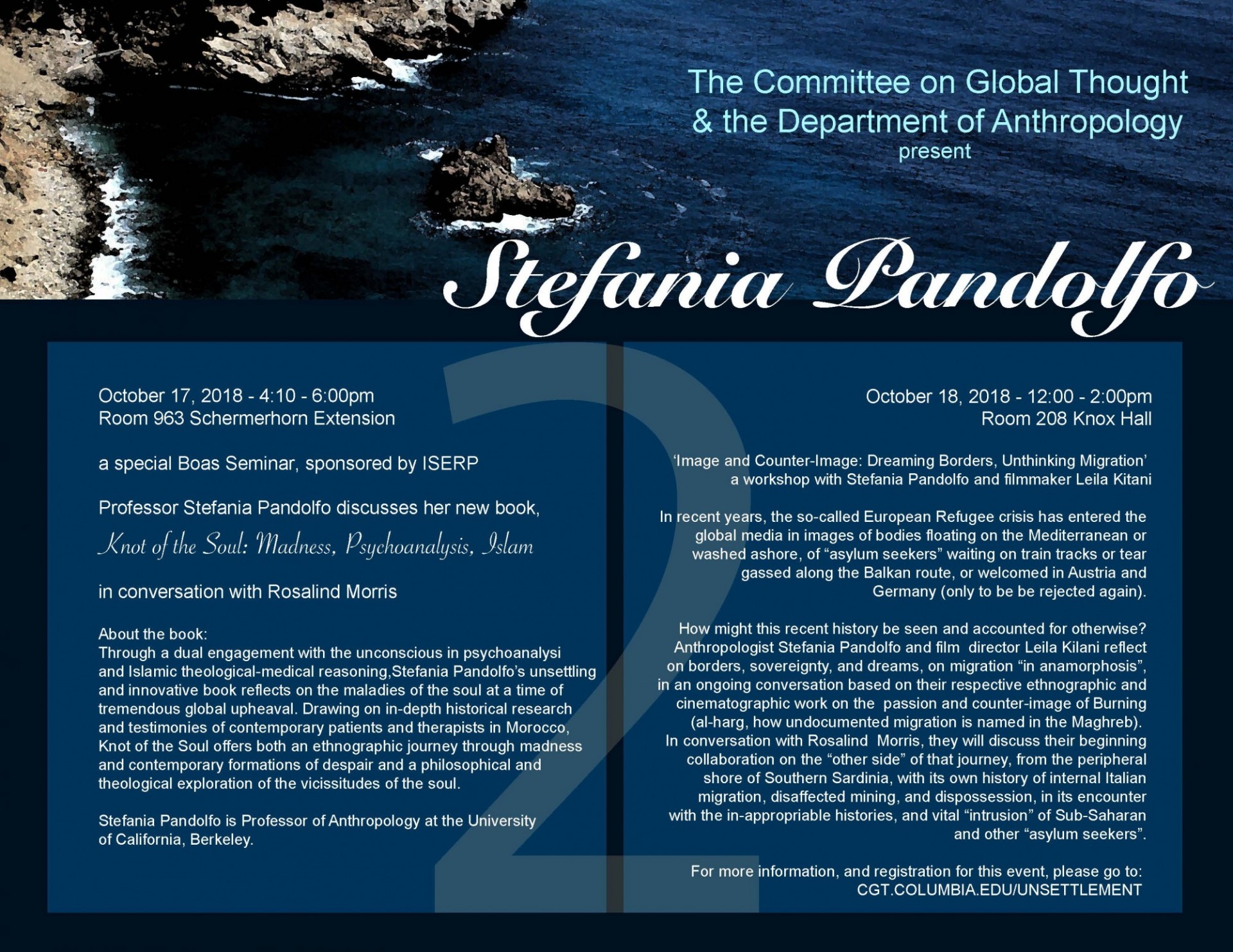 Stefania Pandolfo event poster