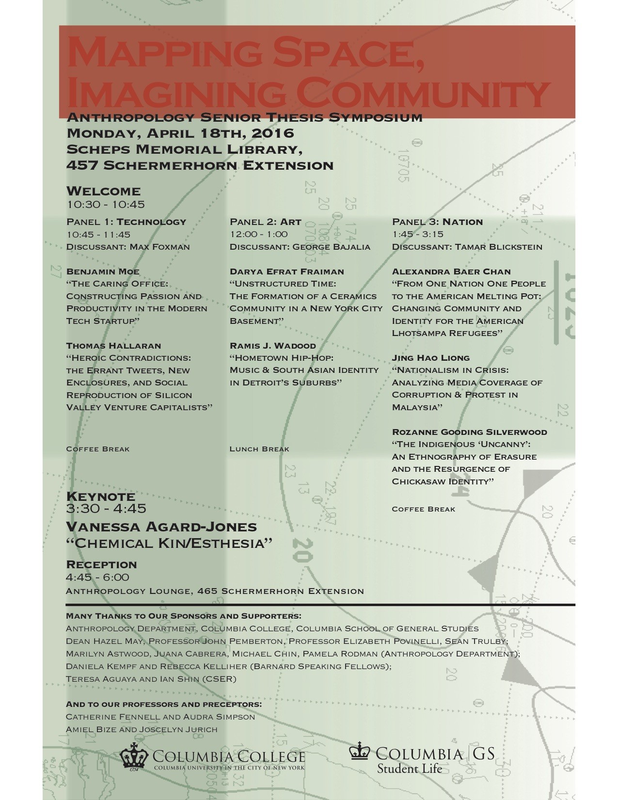 Symposium event poster.