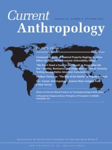 Journal Cover: Current Anthropology