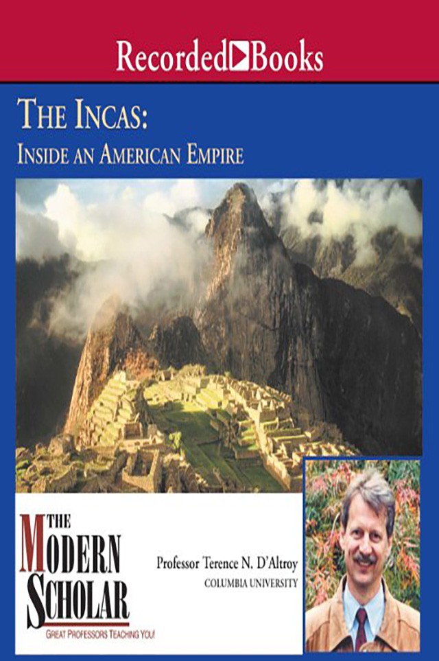 Book cover featuring a picture of the Incas and a picture of the author.