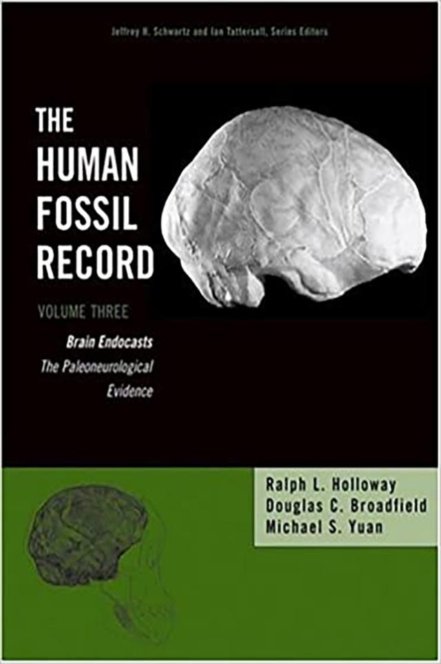 Book Cover; Ralph Holloway, The Human Fossil Record