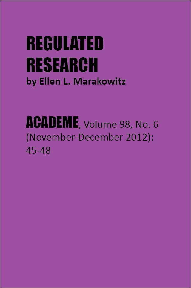 Ellen Markowitz, Regulated Research