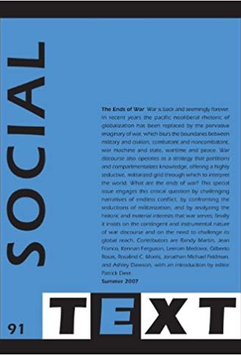 Journal Cover: Social Text 25, The Ends of War