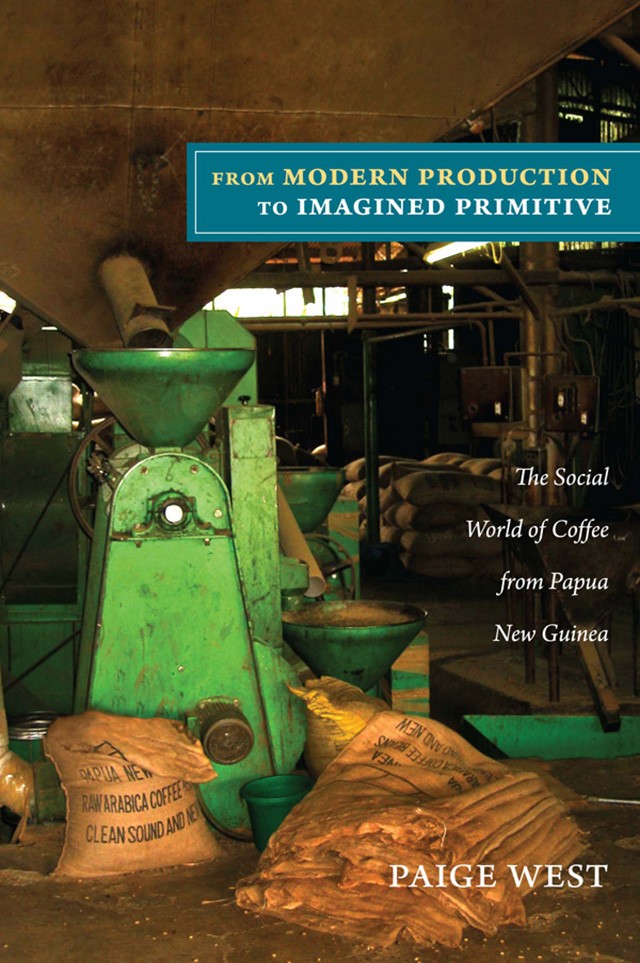 Book cover showing a photograph of a coffee roasters.