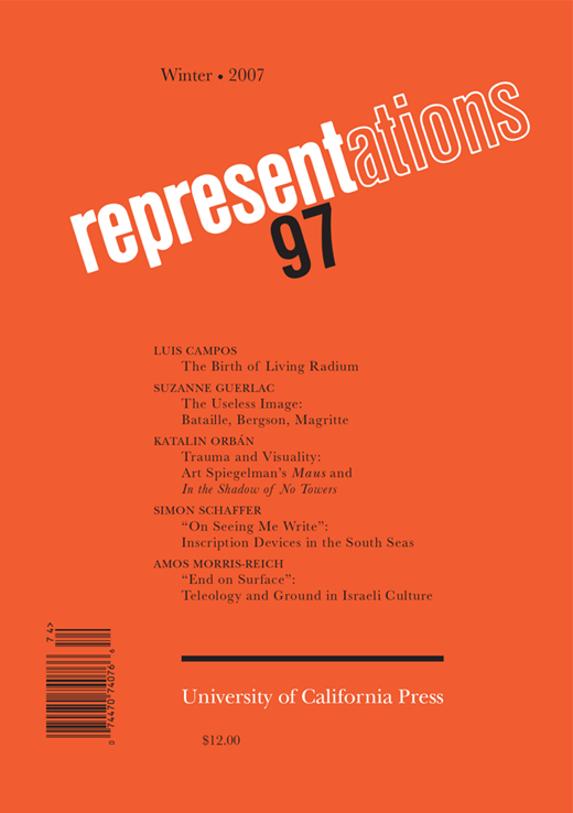 Journal Cover: Representations