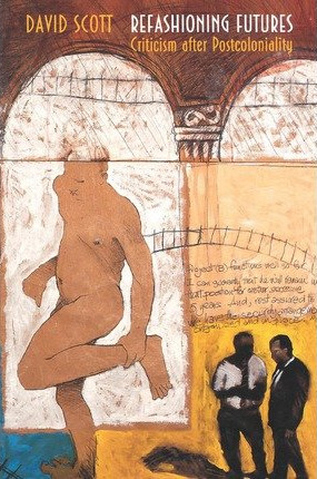 Book cover featuring artwork depicting two figures in conversation with one oversized figure to their left.